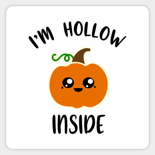 I'm Hollow Inside Halloween Costume Pumpkin Pun Kawaii Sticker